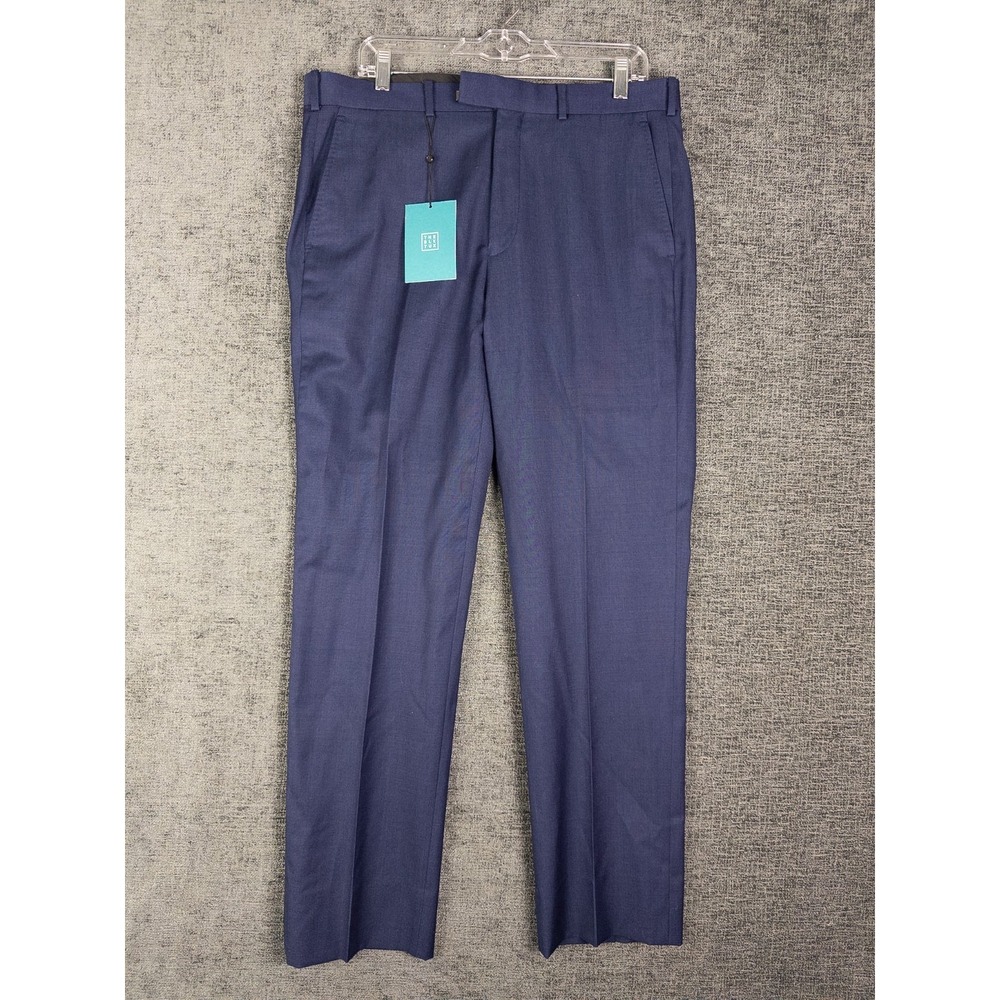NWT The BLK TUX Pants‎ Mens 34x33 Navy 100% Wool Dress Business Office Career